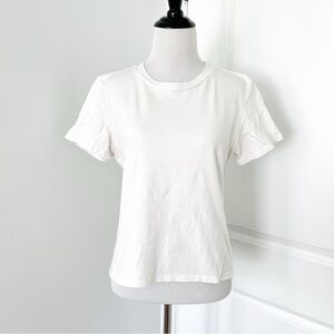 Reformation White Crewneck Short Sleeve Tee - Medium